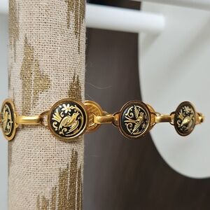 Damascene Toledo Spain Elegant Gold Bracelet